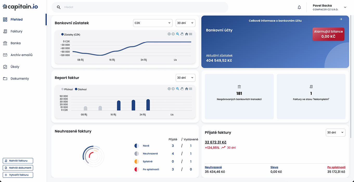 Přehled ve fakturách