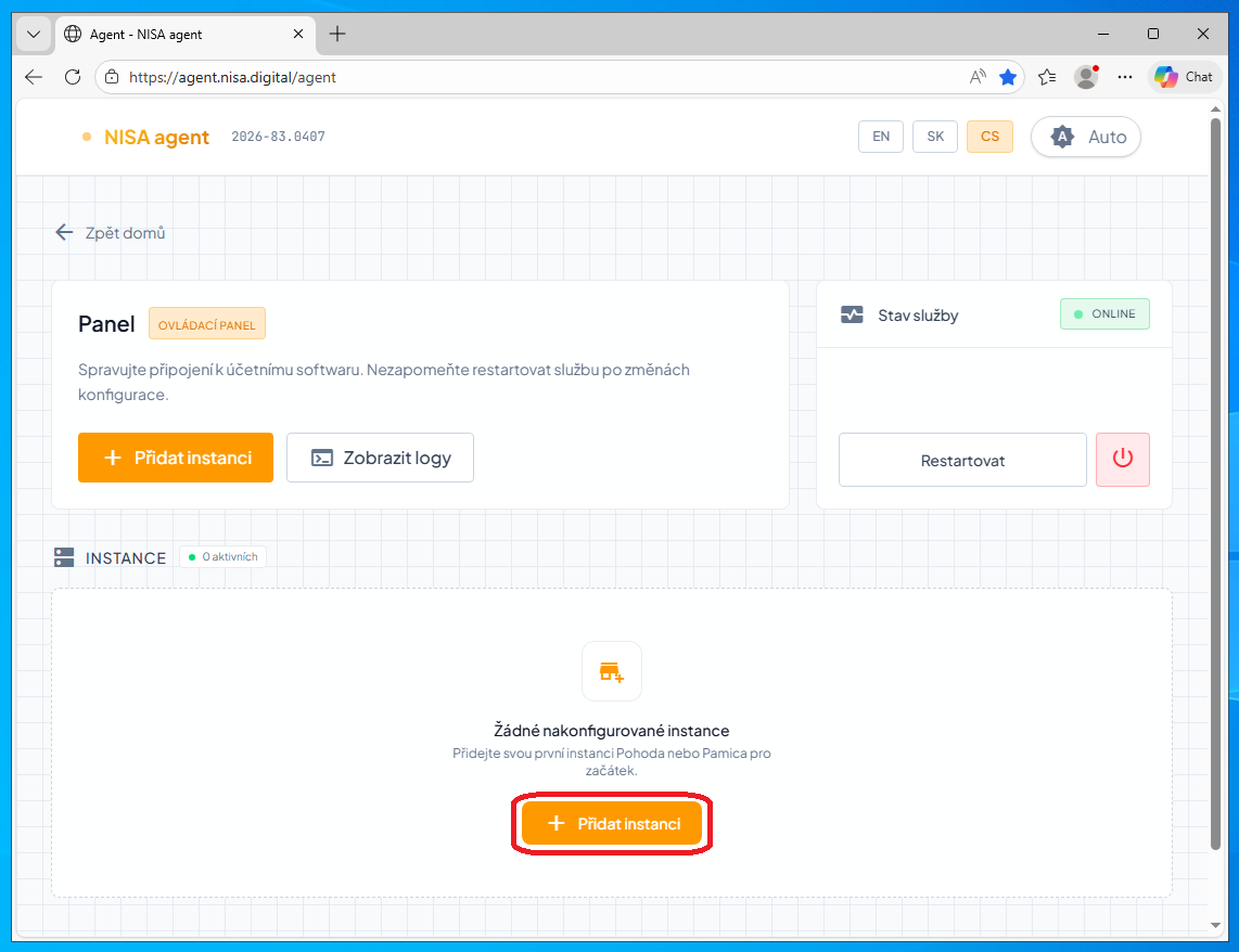 Propojení Capitain s Pohodou