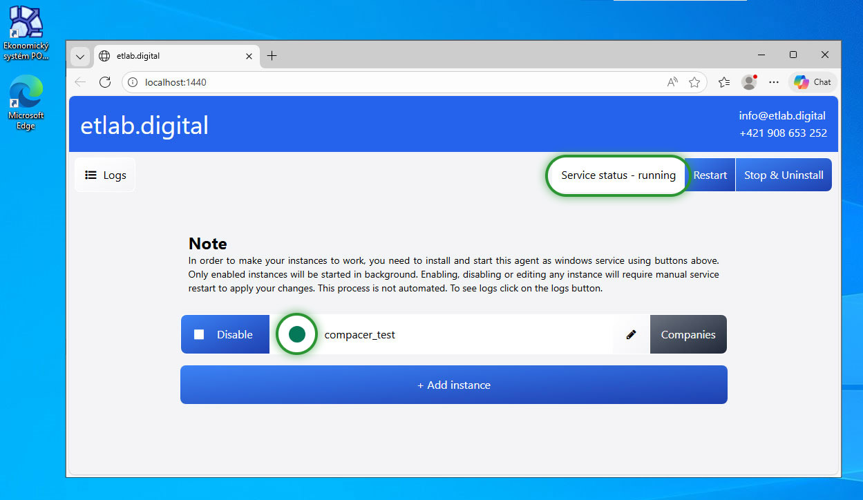 Propojení Capitain s Pohodou